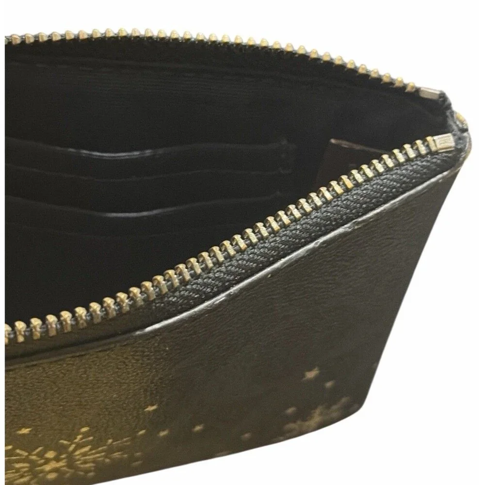 Coach Snowflake Pattern Wristlet Clutch Wallet Signature‎ Canvas